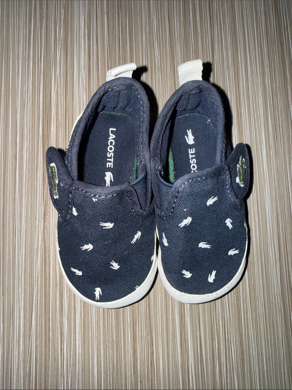 Lacoste Navy Slip-On Baby Shoes